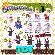 McDonald's 2007 CATSCRATCH Nickelodeon CARTOON Cat Scratch Blik YOUR Toy CHOICE