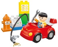 Fun Building Block Toy Set Of 12pcs - A Sleek Car In A Gas Station Filling Up... on sale Fun Building Block Toy Set Of 12pcs - A Sleek Car In A Gas Station Filling Up... on sale