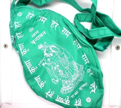 RADHA KRISHNA PUJA JAPA MALA TASCHE GEBET HINDU GESANG YOGA HASE RAMA OM GOMUKHI