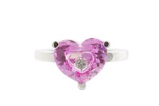 Chopard Happy Hearts Pink Gemstone Floating D...