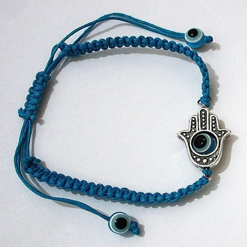 lot 1 HAMSA contre MAUVAIS OEIL cordon CIEL Bijoux Porte-Bonheur de Kabbale - Picture 7 of 9