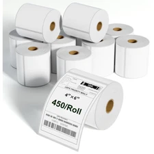 10 Rolls 450/Roll Thermal Shipping Labels 4x6 For Eltron Zebra & Rollo Amazon