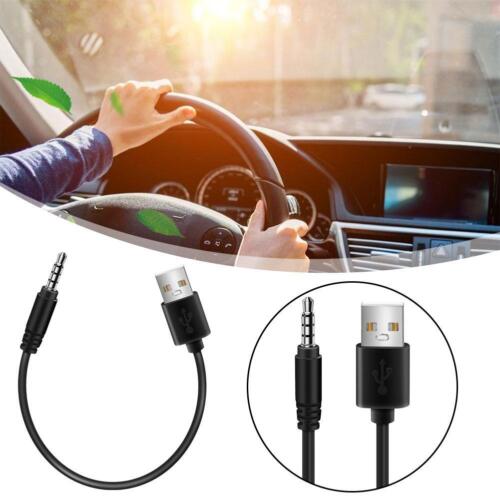 3.5mm AUX Audio To USB 2.0 Male Charge Cable Adapter MP3 Cord For Car H7X5 W4M8