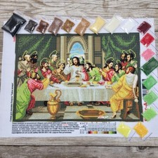 The Last Supper Bead Embroidery Kit DIY Stamped Bead Needlepoint Beadwork 667