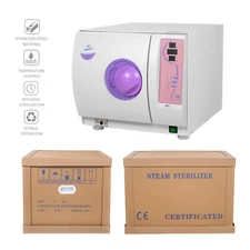 16L Dental Autoclave Fully Automatic Steam Sterilizer Digital Diplay Class N US