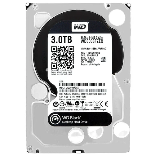 WD Black  WD3003FZEX 3TB SATA Internal Hard Disk Drive HDD 7200RPM 6Gb/s 3.5"