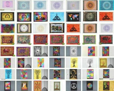 Cotton Indian Mandala Wall Hanging Tapestry Bulk Hippy Hippie Boho Wholesale Lot