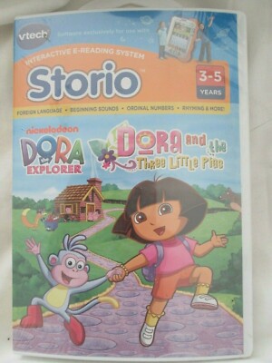 VTECH STORIO INTERAKTIVES LESESYSTEM - DORA DIE ENTDECKERIN & DIE 3 KLEINEN SCHWEINCHEN