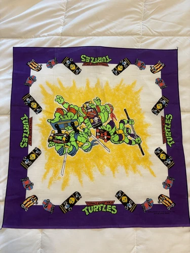 TMNT Teenage Mutant Ninja Turtles Bandana Scarf 1990 Mirage Vintage Skate Boards