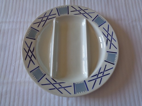 6 ASSIETTES PLATES A COMPARTIMENTS / ASPERGE KG LUNEVILLE MODELE SERVANCE - Picture 2 of 5
