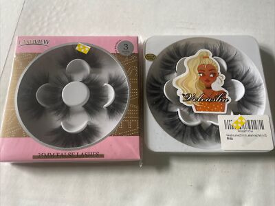 LASHVIEW & Veleashia Lashes Mink 2 Pack False Eyelashes Dramatic Look 25MM