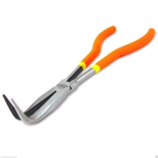11" Long (90 Degree) Needle Nose Pliers Extra long Reach and Polished Finish