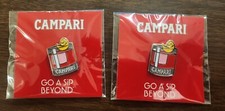 LOOK! LOT of 2 CAMPARI CUP PIN Italian Liqueu...