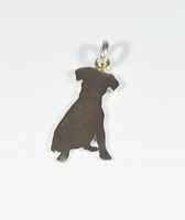 Silberner AnhäNger Mit Hundesilhouette, Komplett Mit Kostenlosem Halsband Luce