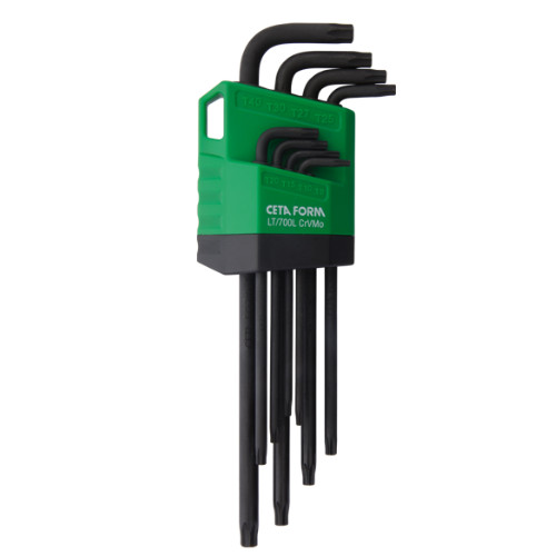 Jeu de 8 clés Torx CETAFORM à bras long pour vissage de précision