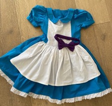 Alice In Wonderland Girls Cotton Costume Handmade Size 4