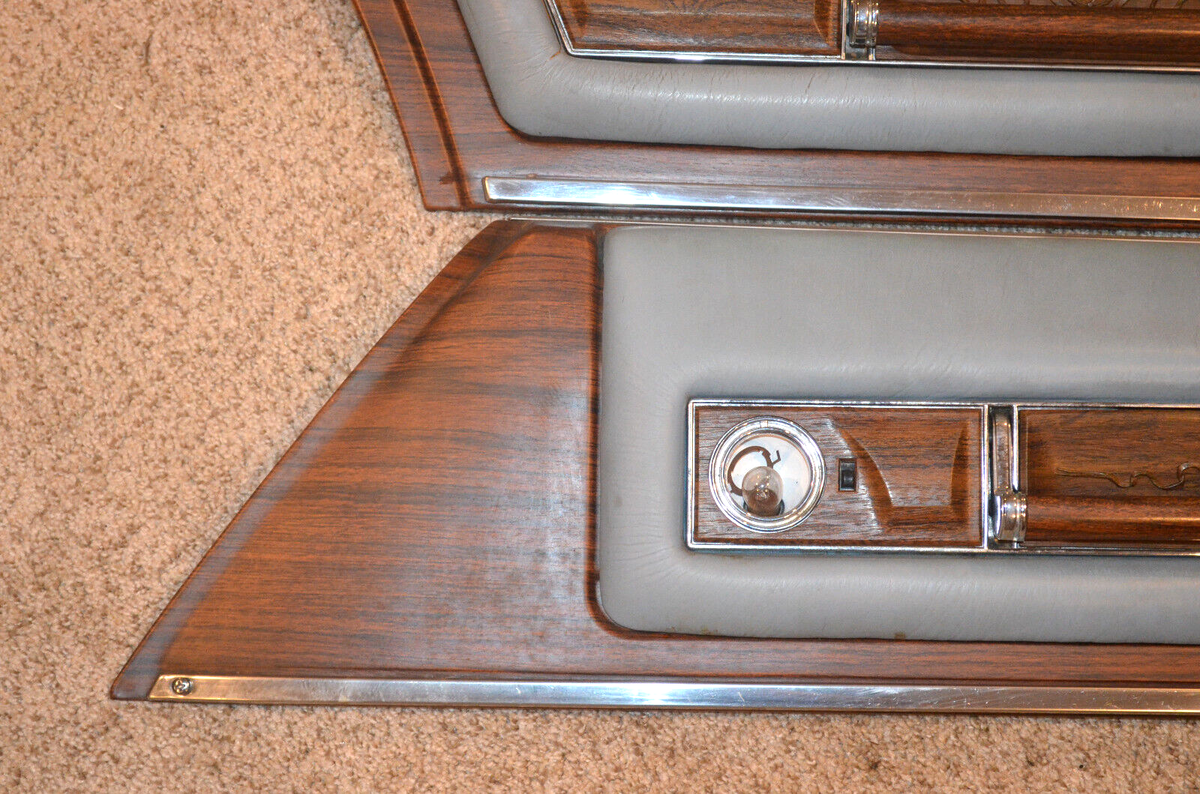 CADILLAC SEVILLE DOOR PANEL PULL HANDLE TRIM UPPER BEZEL SET OEM