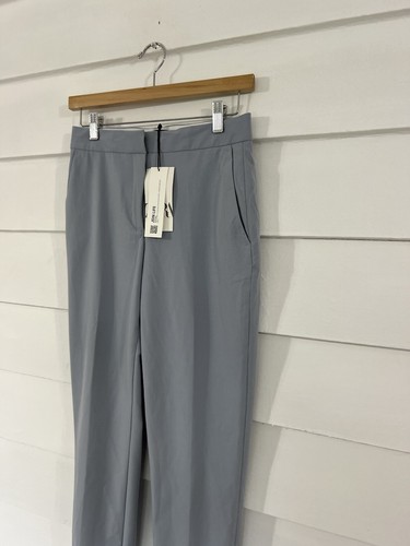New ZARA Woman Blue Gray Trouser Pants Casual Work Waist 26" Size 2 Y612 - 第 6/12 張圖片