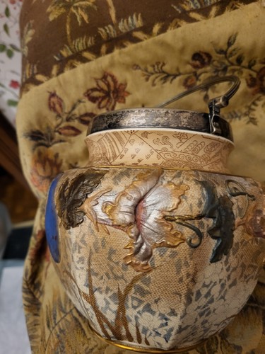 Barattolo Biscottiera Doulton Burslem Gres Slater's Pat1891 Sheffield Argento - Foto 13 di 19