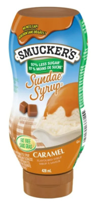 Smucker's Sundae Syrup No Sugar Added Caramel Flavored Syrup, 428mL