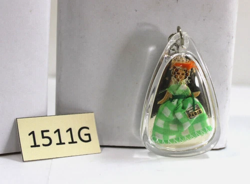 RARE 1970S ACRYLIC KEY CHAIN FROM PROCTORS RESTAURANT WEST PALM BEACH PARI DOLL