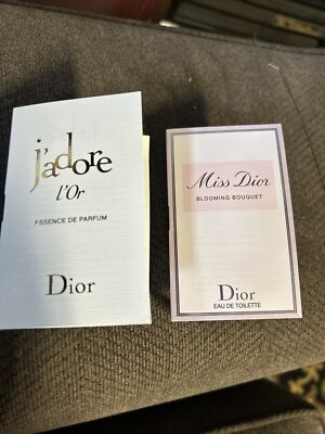 DIOR MISS DIOR & Jadore Eau de Toilette EDT Sample Sprays  0.03oz 1mL New