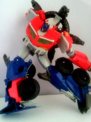 Transformers Prime Beast Hunters Ultimate Large Optimus Robot Rare Hasbro Toy 