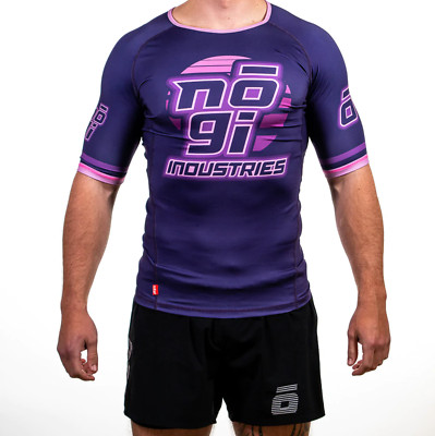 7Four Short Sleeve Rank Rash Guard PURPLE Nogi Industries Short Sleeve BJJ