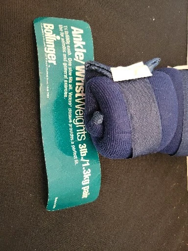 1 PR 复古 BOLLINGER 3 POUND 软触脚踝/手腕重量 (1 1/2# 每件) 状况极佳 — 第 2/2 张图片