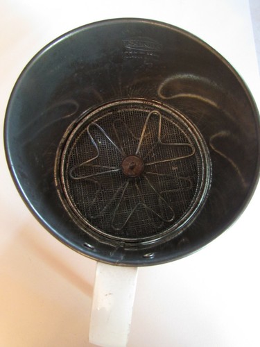 Vtg Floral ANDROCK Flour SIFTER - Orange Daisy Design 1 Hand Operation Retro - Picture 9 of 11