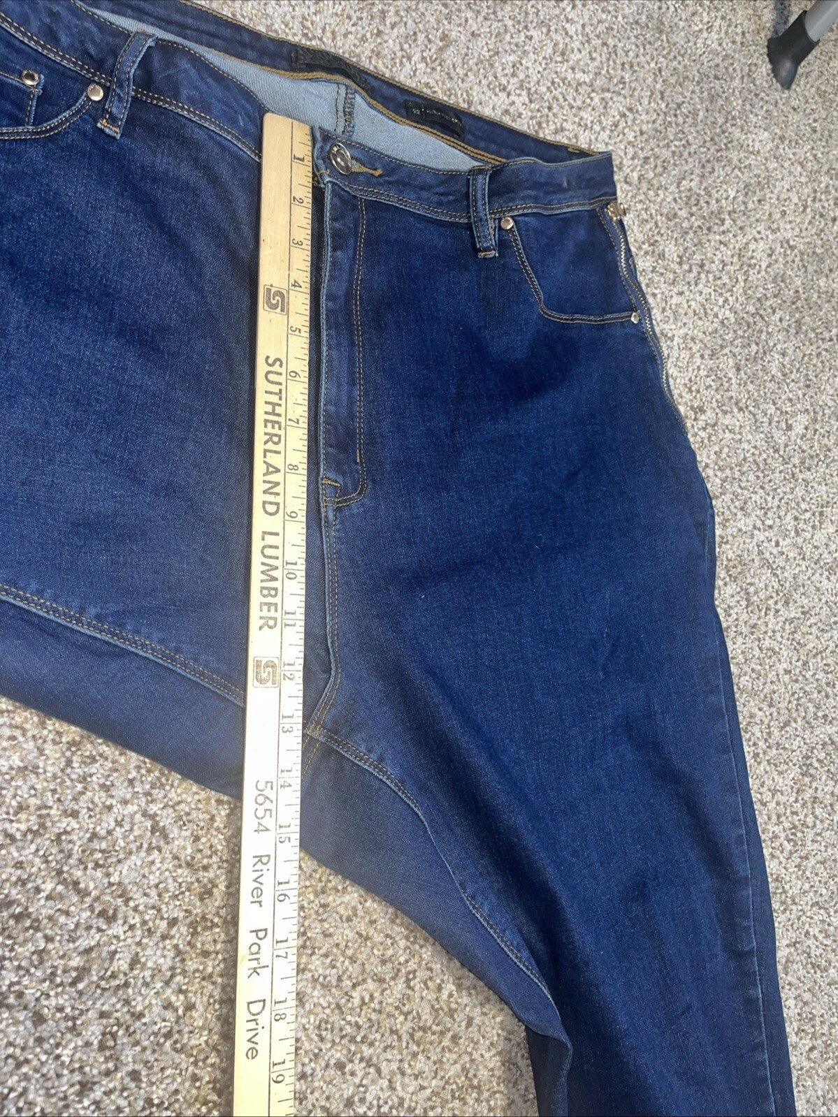 La La Anthony Women's Power Zip High Rise Skinny Jeans Blue Size 22 (36x32) - View 12