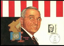 US FDI scott 1862 Fleetwood Maximum Card 1984 President Harry S Truman 