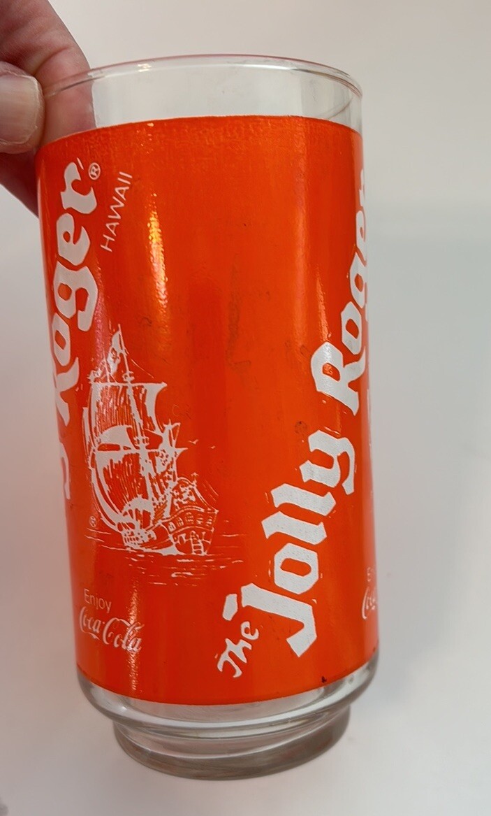 Vintage The Jolly Rodger Hawaii Restaurant Coca Cola Orange