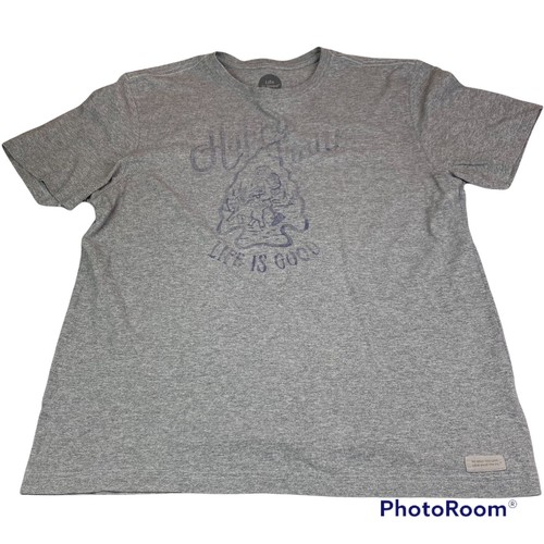 Life Is Good Men's Large T-Shirt Gray 