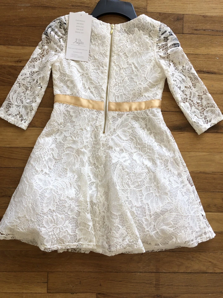 Vestido Little Angels para niña blanco roto talla 6  Foto 3 de 4