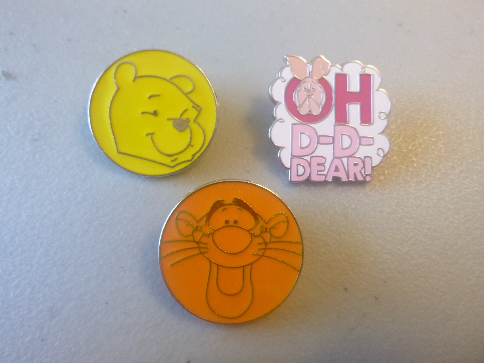 Disney Pins - 3 Pins - Winnie the Pooh Characters - Tigger, Pooh, Piglet