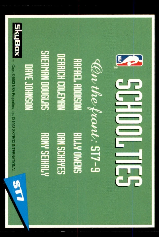 1992-93 SkyBox Rafael Addison/Dave Johnson New Jersey Nets/Portland Trail - Image 2 of 2