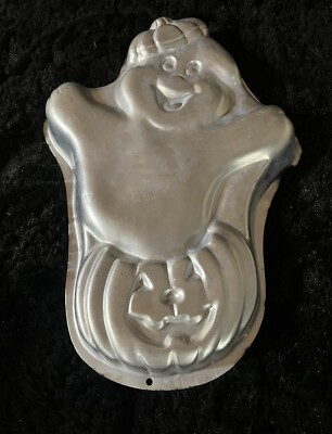 Vintage Wilton Haunted Pumpkin Ghost Halloween Cake Pan 1998