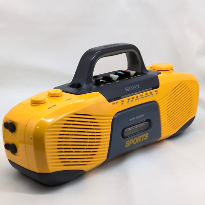 Sony Sports Boombox CFS-903 Yellow Water Resistant AM/FM FOR PARTS