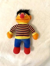 Vintage Playskool 1984 Sesame Street 10" Ernie 72900 Plush Doll Stuffed Toy
