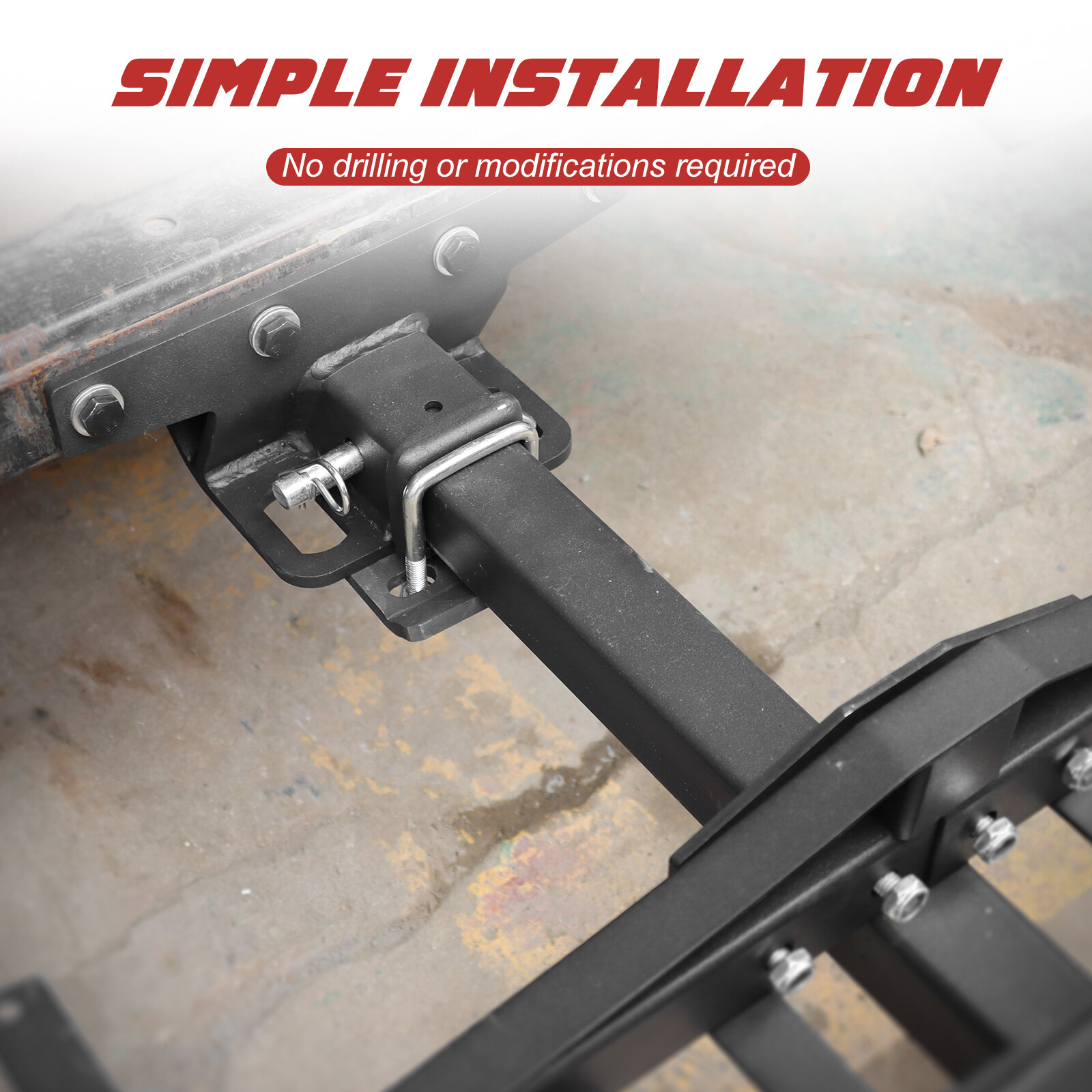 600 LBS Heavy Duty Motorcycle Carrier Dirt Bike Rack Hitch Mount Hauler w/ Ramp