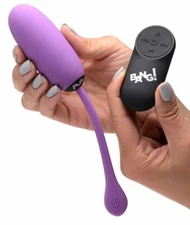 BANG! PLUSH REMOTE CONTROL SILICONE BULLET EGG VIBRATOR