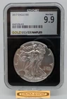 2017 Silver Eagle $1, NGCX 9.9, Gold Silver Naples - #B58915