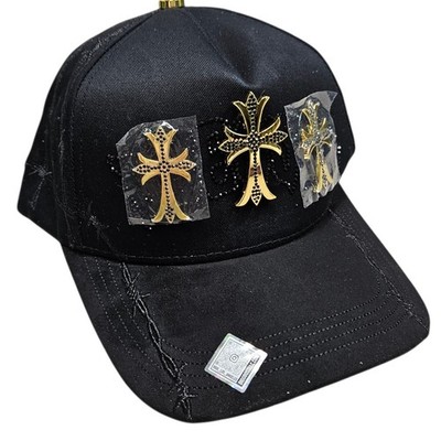 Bigg Boss Cross Barbed Wire Hat Mens OS Black NWT Always With God Rhinestone Cap