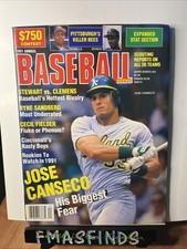 W9 1991 JOSE CANSECO A’S Baseball Magazine BARRY BONDS BONILLA