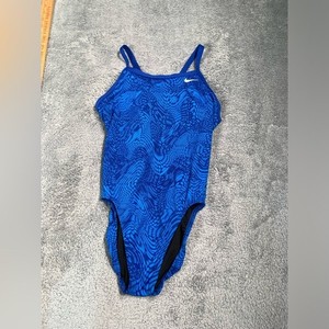 Nike Blue one piece Swimsuit WMS 4