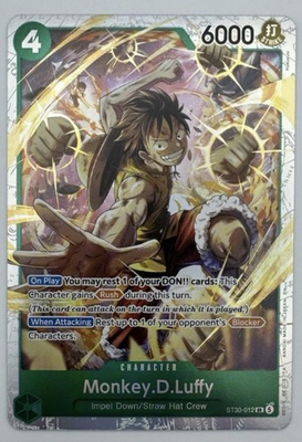 #ad Monkey.D.Luffy ST30 012 SR One Piece CCG Starter Deck EX: Luffy amp; Ace NM English $3.00