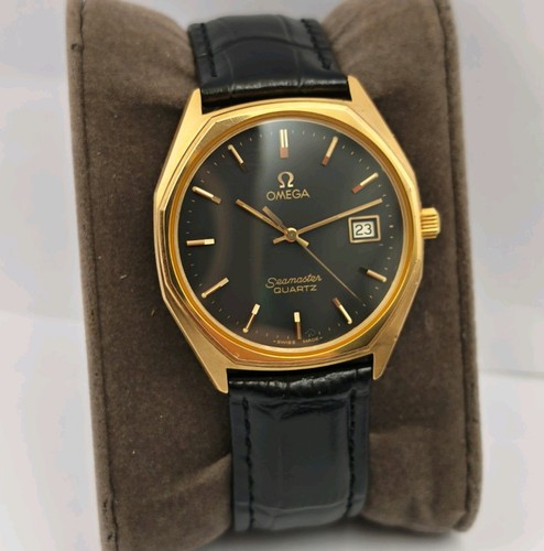 Omega Seamaster Quartz Octagon 196.0125 Black Dial Neuwertig um 1979