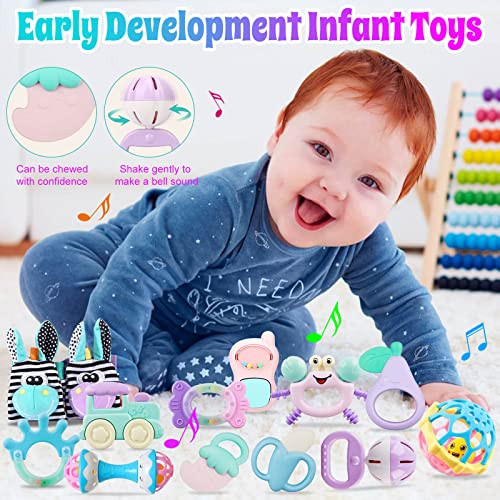 Baby Rattles 0-6 Months: Rattles for Babies 0-6 Months Baby Rattles Toys 15 pcs - Picture 7 of 7