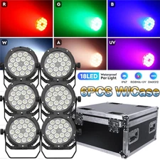 270W Party Light Waterproof RGBWA UV 18LED Par Light DMX Stage Lighting w/Case